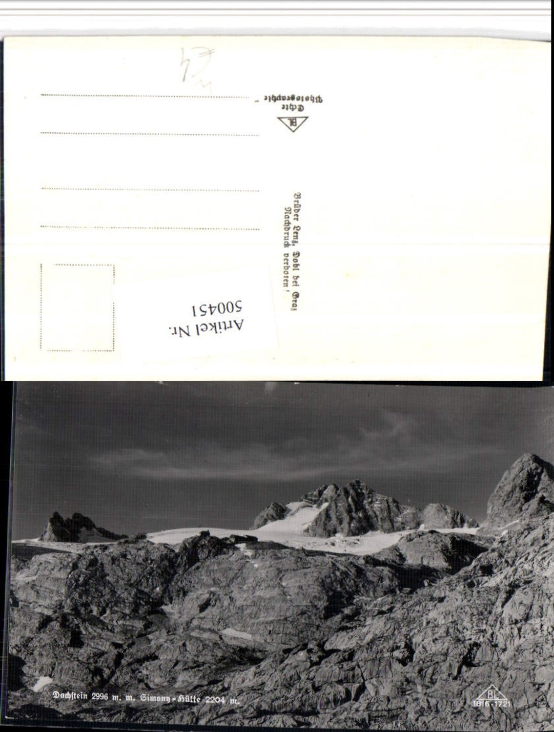 500451,Dachstein Simony-Hütte Berghütte b. Hallstatt Bergkulisse