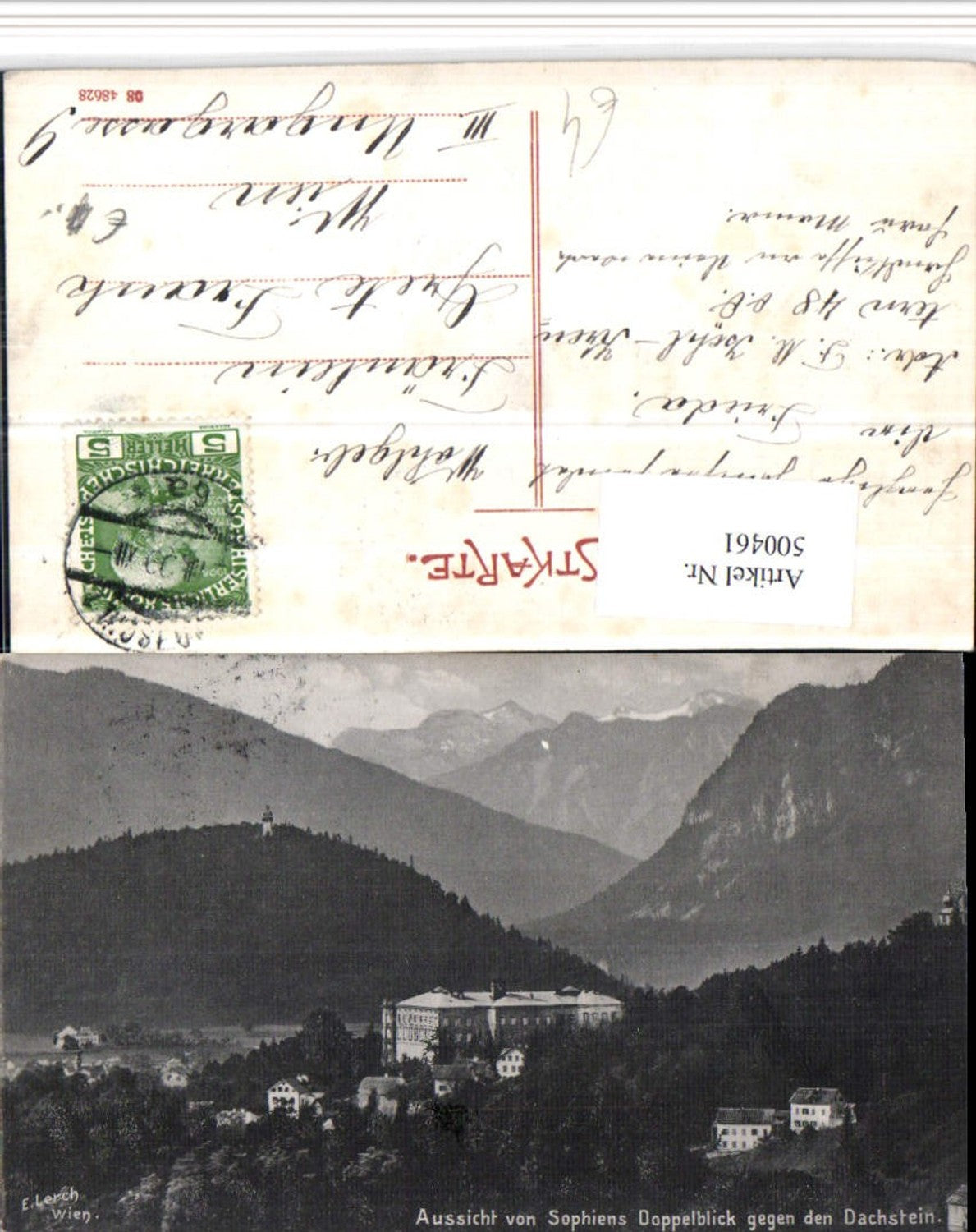 500461,Bad Ischl Aussicht von Sophiens Doppelblick geg. Dachstein Bergkulisse