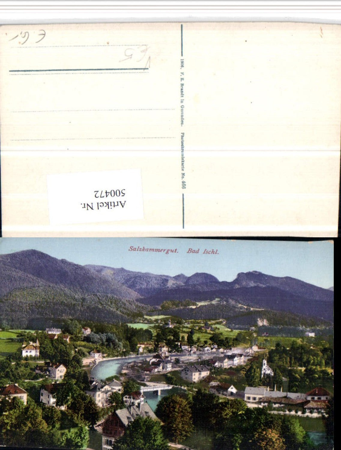 500472,Bad Ischl Totale Bergkulisse pub F.E. Brandt 466