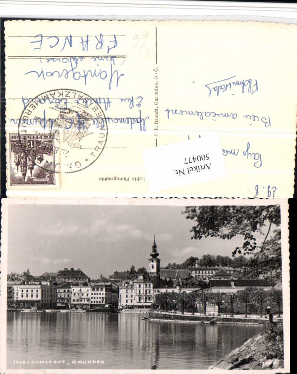 500477,Gmunden Teilansicht pub F.E. Brandt 11970