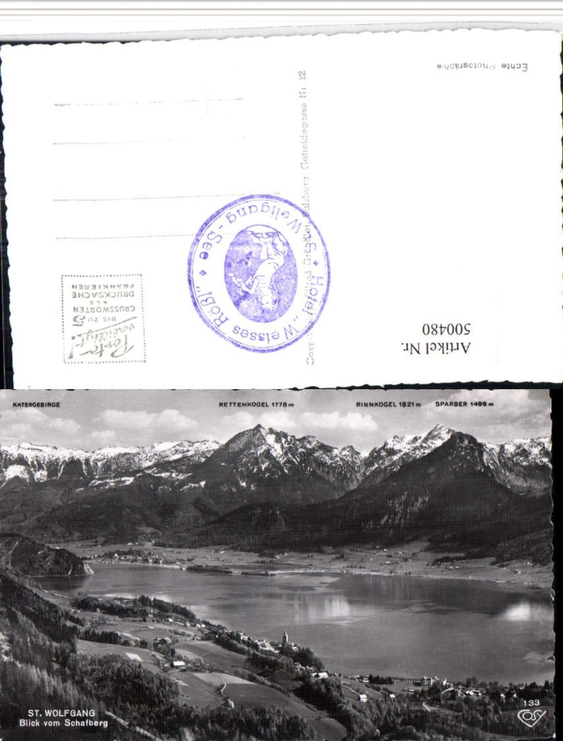 500480,St. Wolfgang Totale vom Schafberg Bergkulisse pub Cosy 133