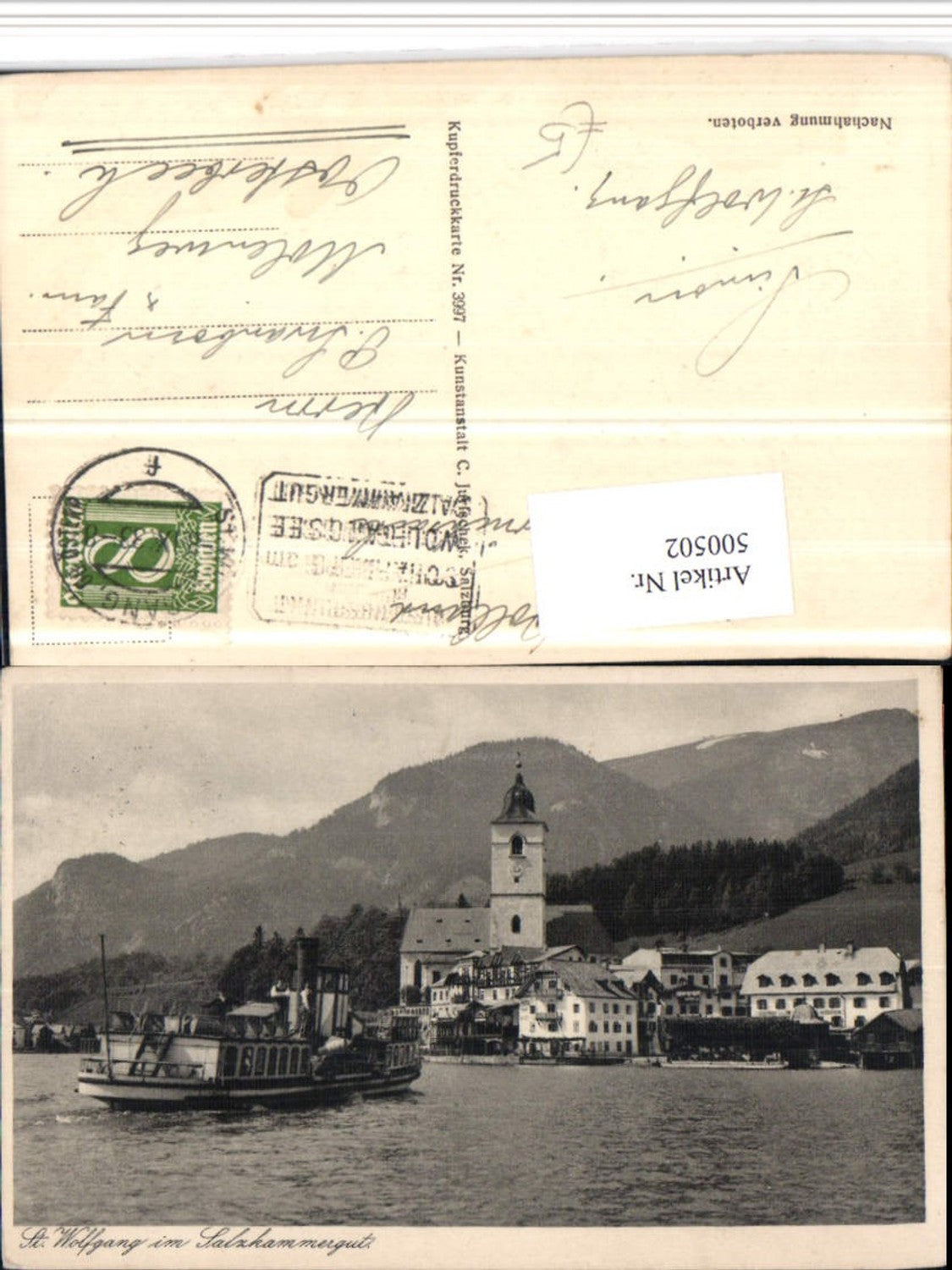 500502,St. Wolfgang Teilansicht Kirche Dampfer