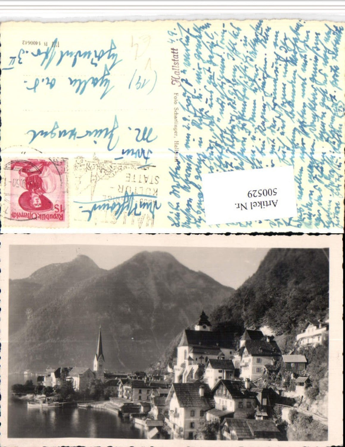 500529,Hallstatt am See Teilansicht Kirchen pub Foto Schartinger