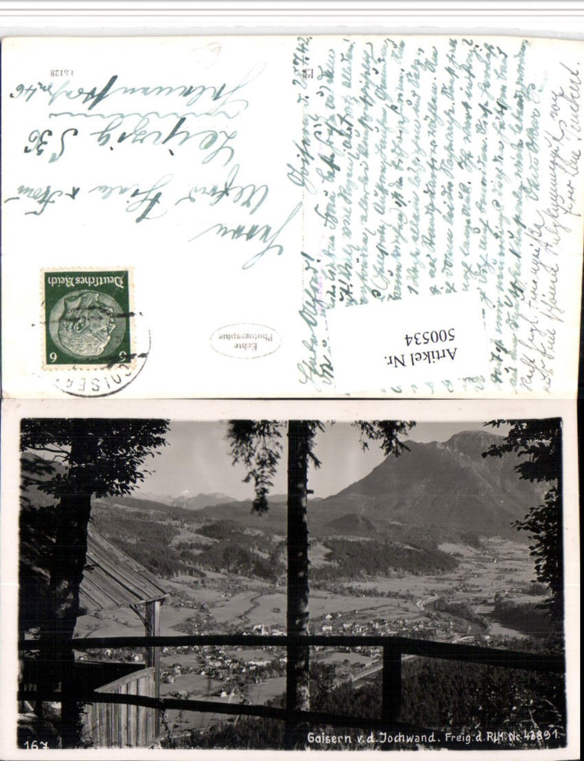 500534,Goisern Totale von d. Jochwand Bergkulisse