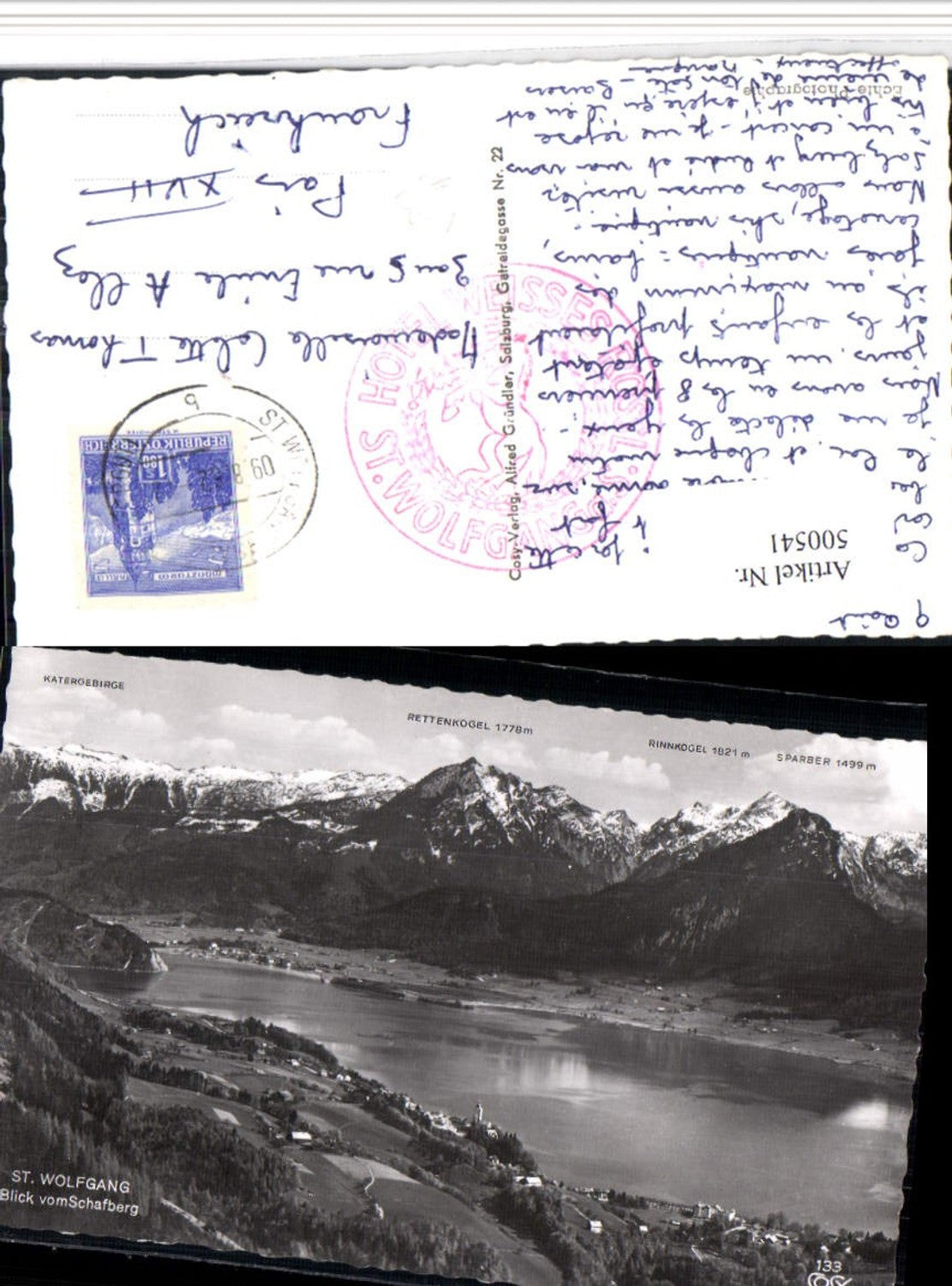 500541,St. Wolfgang Totale vom Schafberg Bergkulisse pub Cosy 133