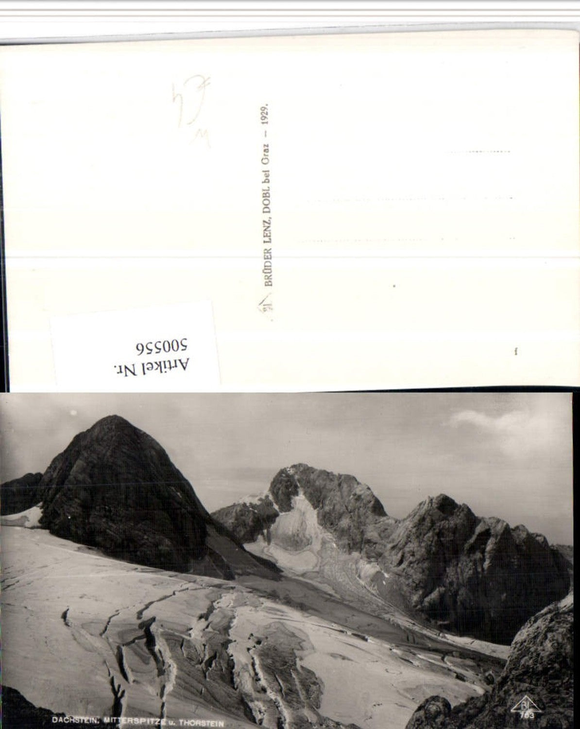 500556,Dachstein Mitterspitze u. Thorstein b. Hallstatt Bergkulisse