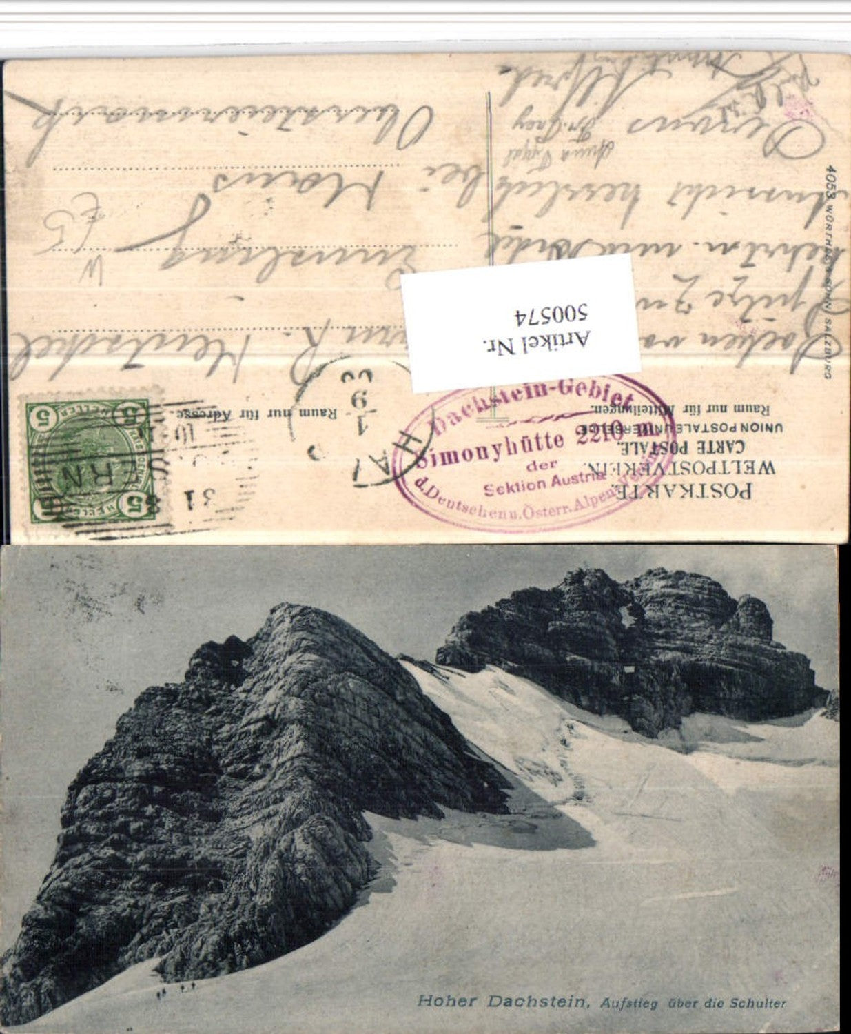 500574,Hoher Dachstein Aufstieg über die Schulter b. Hallstatt