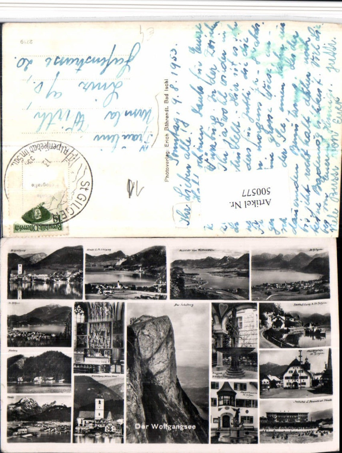 500577,Wolfgangsee St. Wolfgang Totale Altar Gasthof Mehrbildkarte