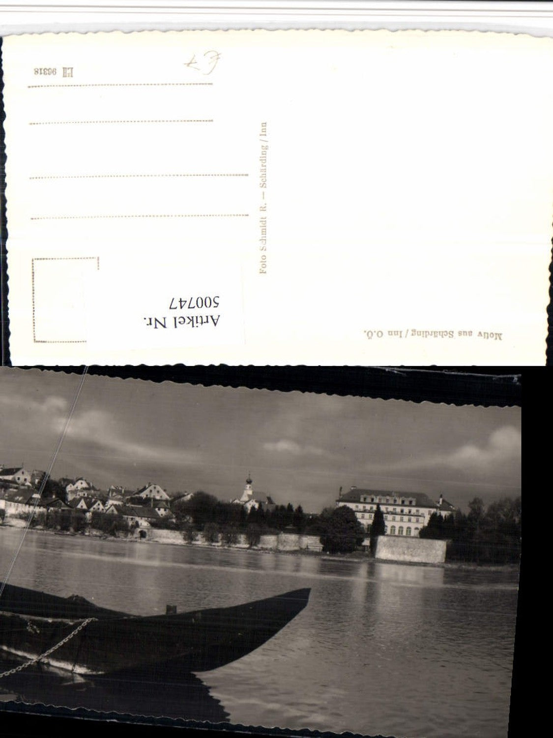 500747,Schärding am Inn Teilansicht Motiv Boot
