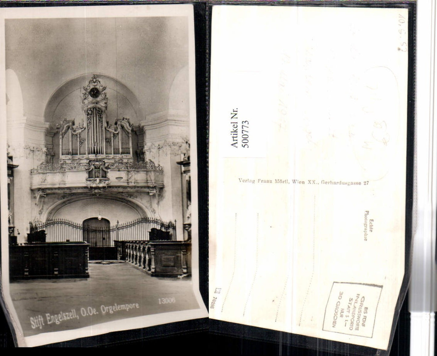 500773,Engelhartszell Stift Engelszell Kirche Innenansicht Orgel