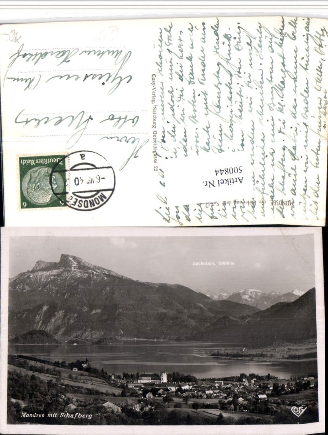 500844,Mondsee Totale m. Schafberg Bergkulisse pub Cosy