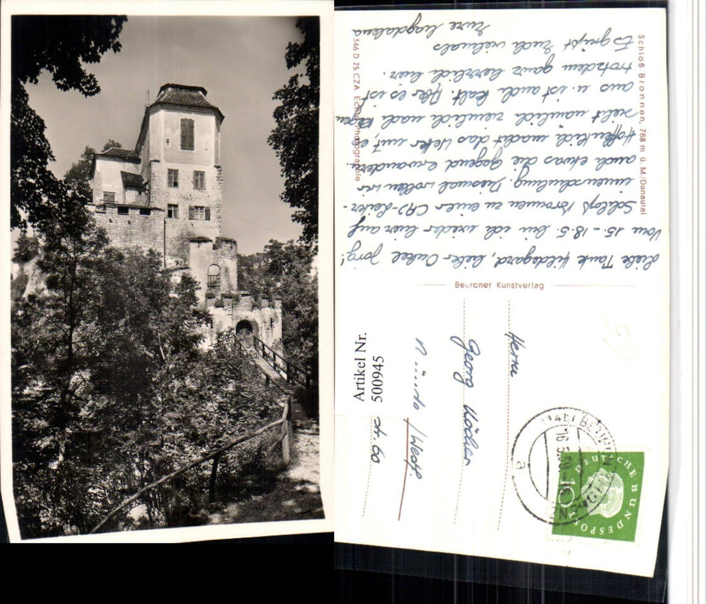 500945,Schloss Bronnen im Donautal b. Fridingen