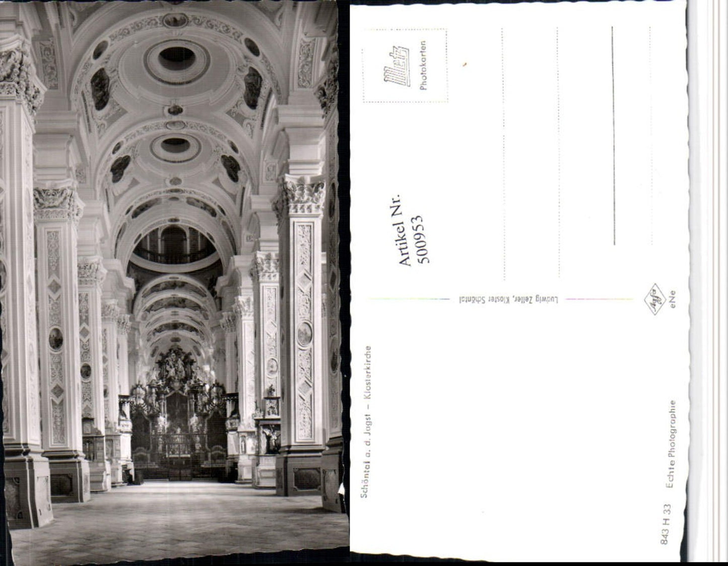 500953,Schöntal an d. Jagst Klosterkirche Kirche Innenansicht