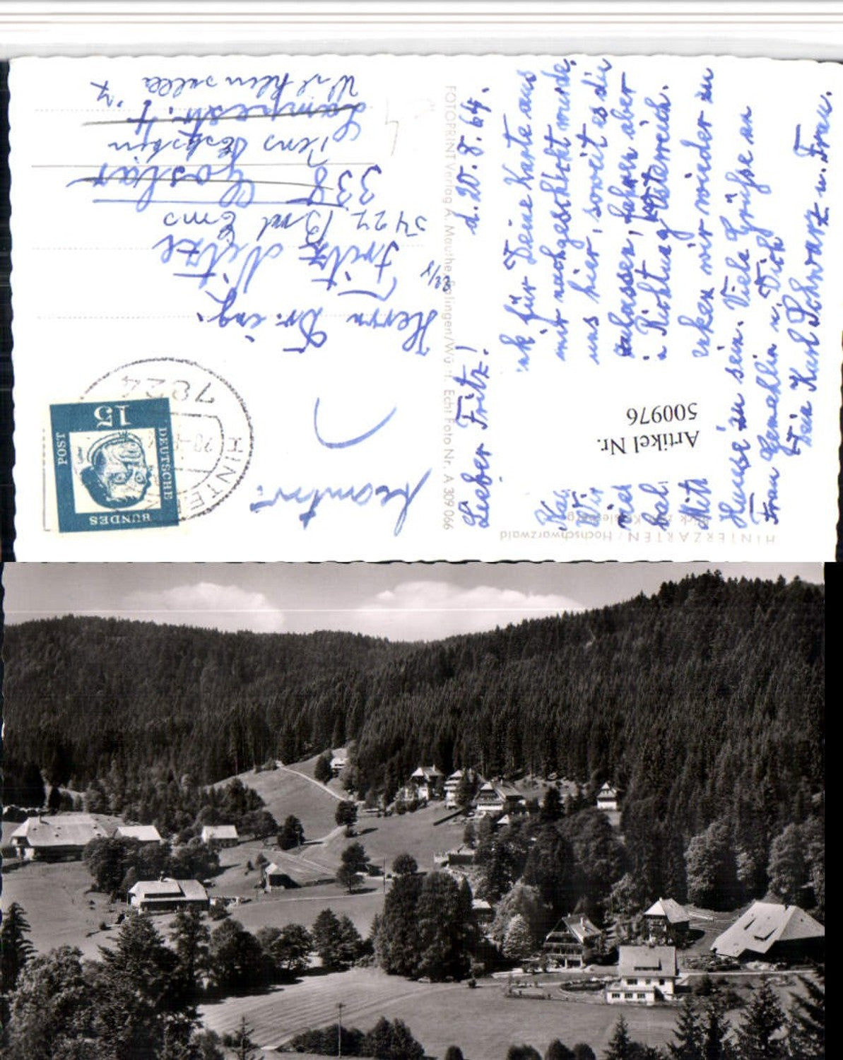 500976,Hinterzarten im Schwarzwald Teilansicht