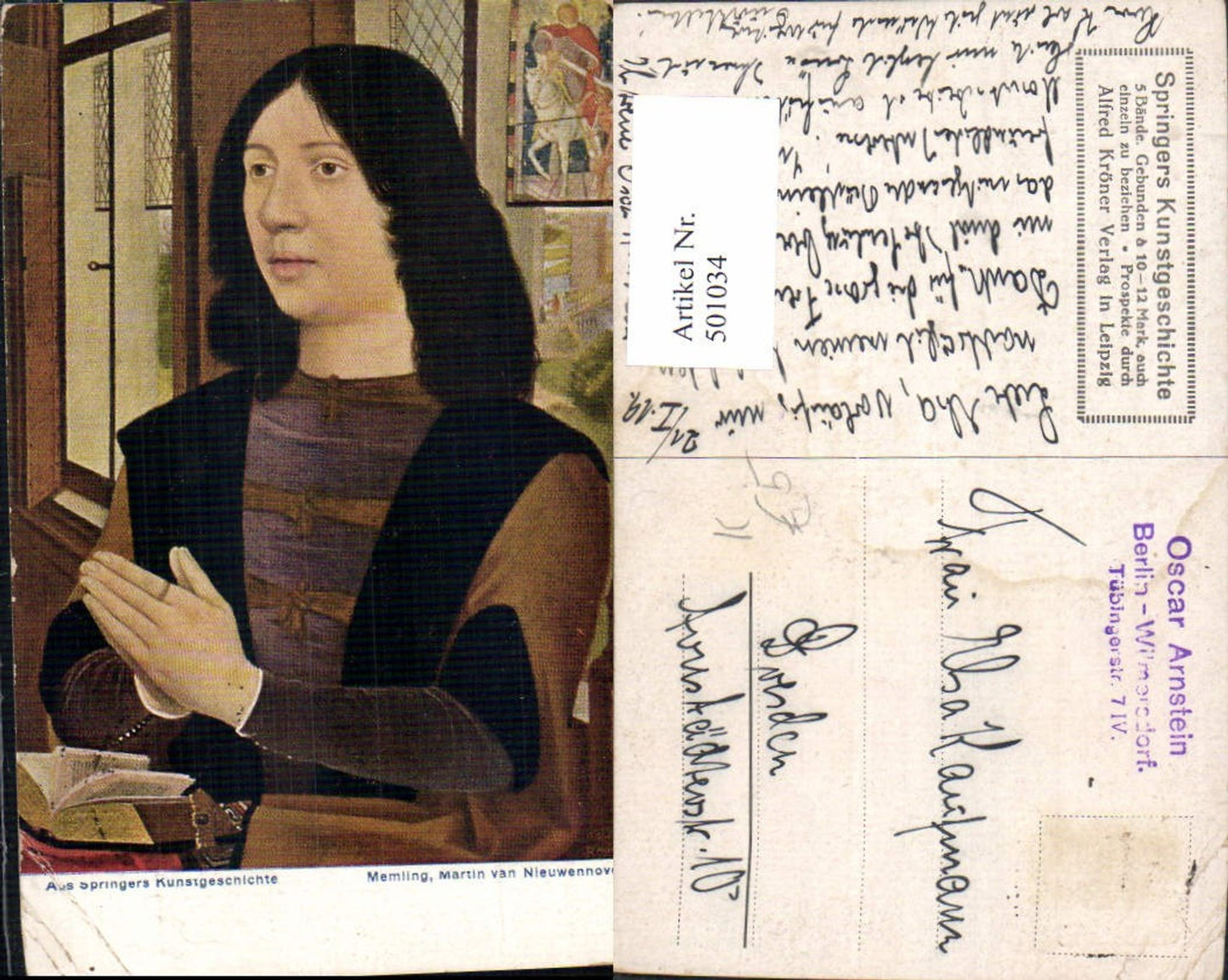 501034,Künstler Ak Memling Martin van Nieuwennove Kunst Wissenschaft