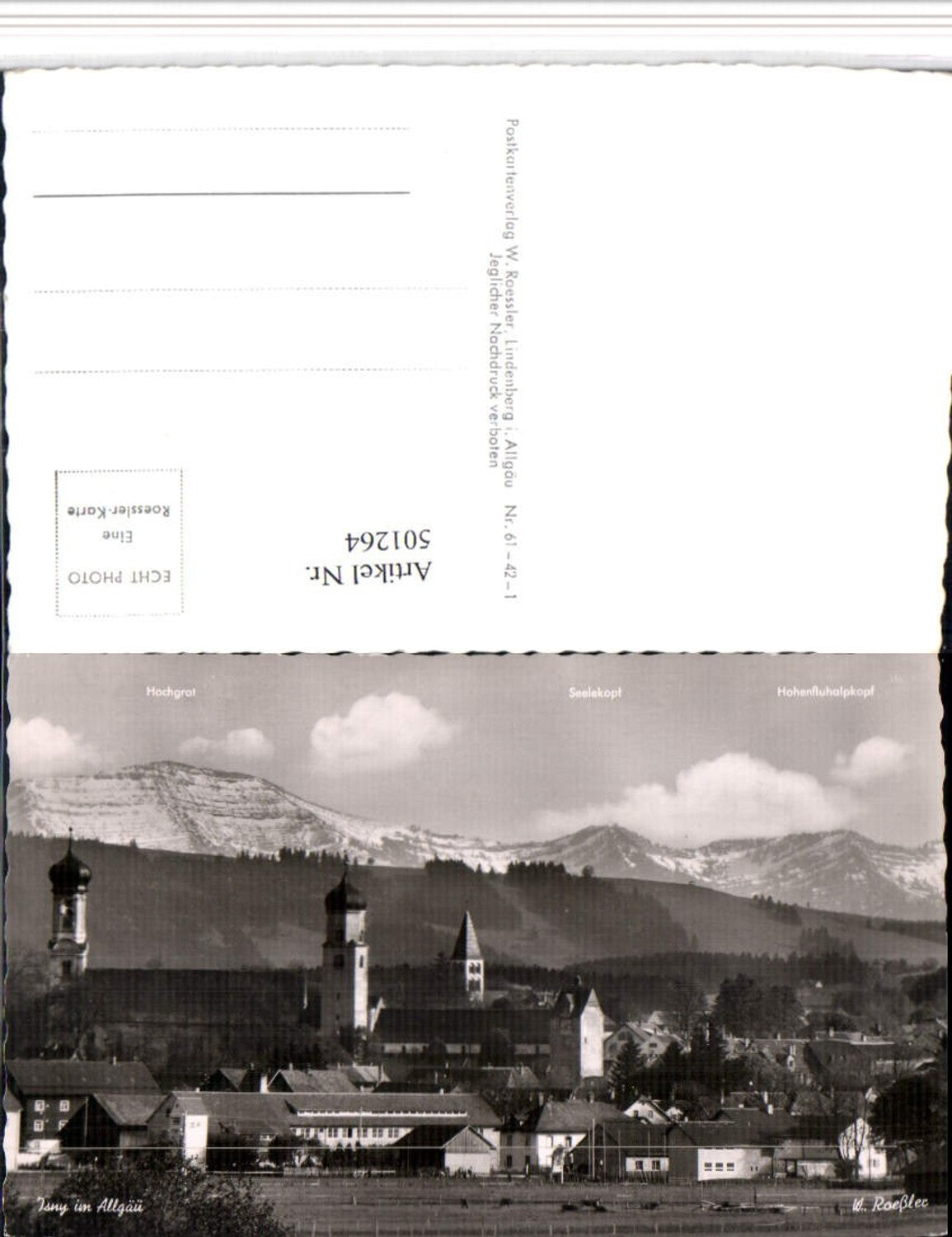 501264,Isny im Allgäu Teilansicht Bergkulisse