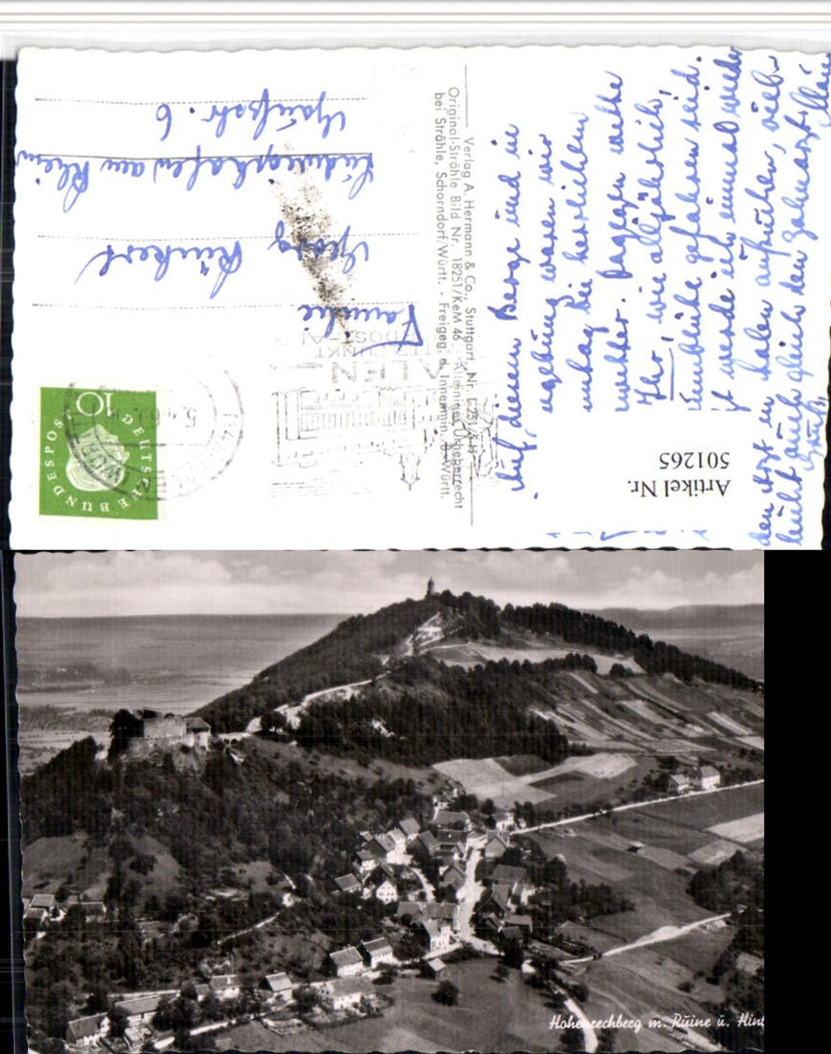 501265,Hohenrechberg Totale m. Ruine u. Hinterweiler b. Schwäbisch Gmünd