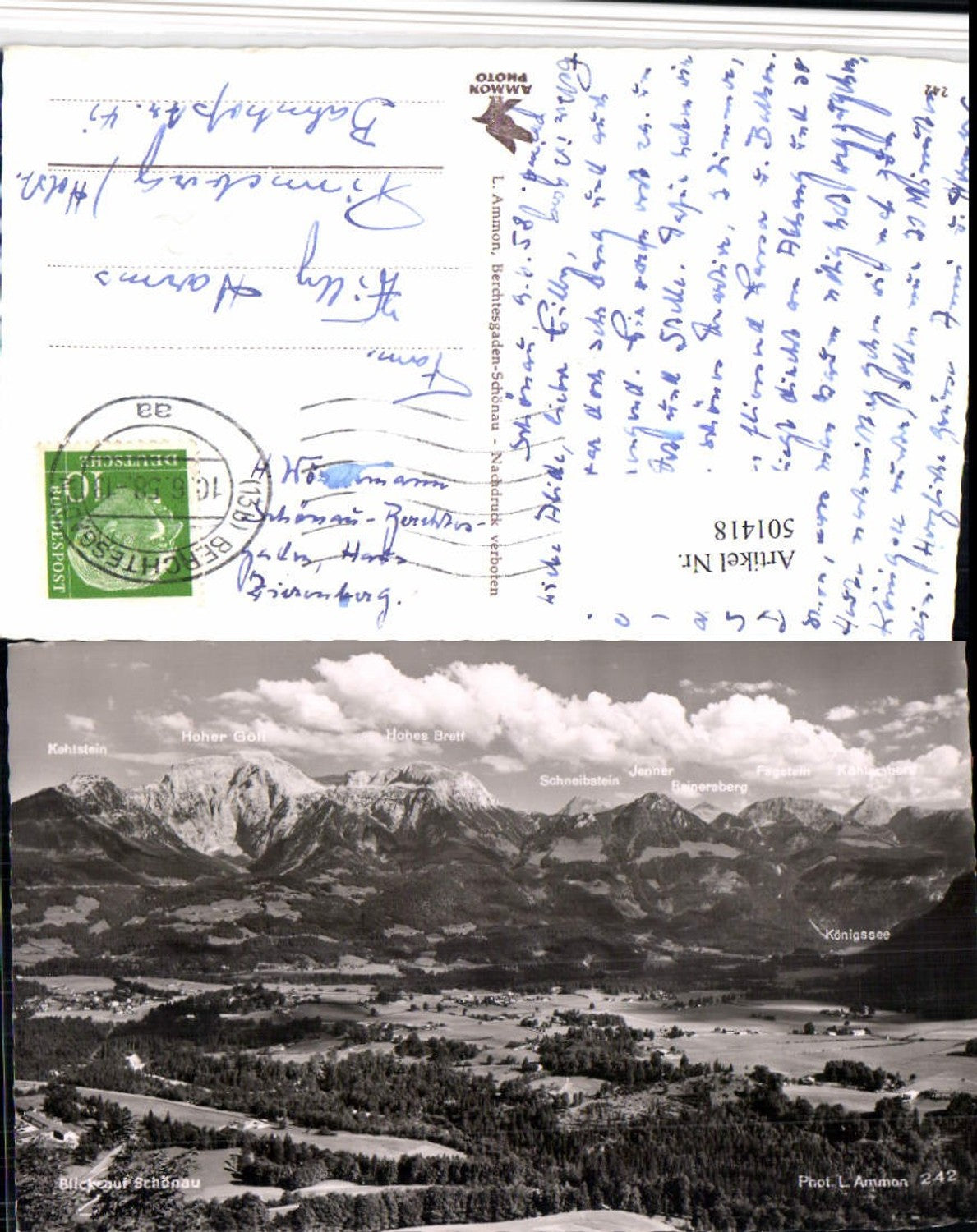 501418,Blick auf Schönau Totale Bergkulisse