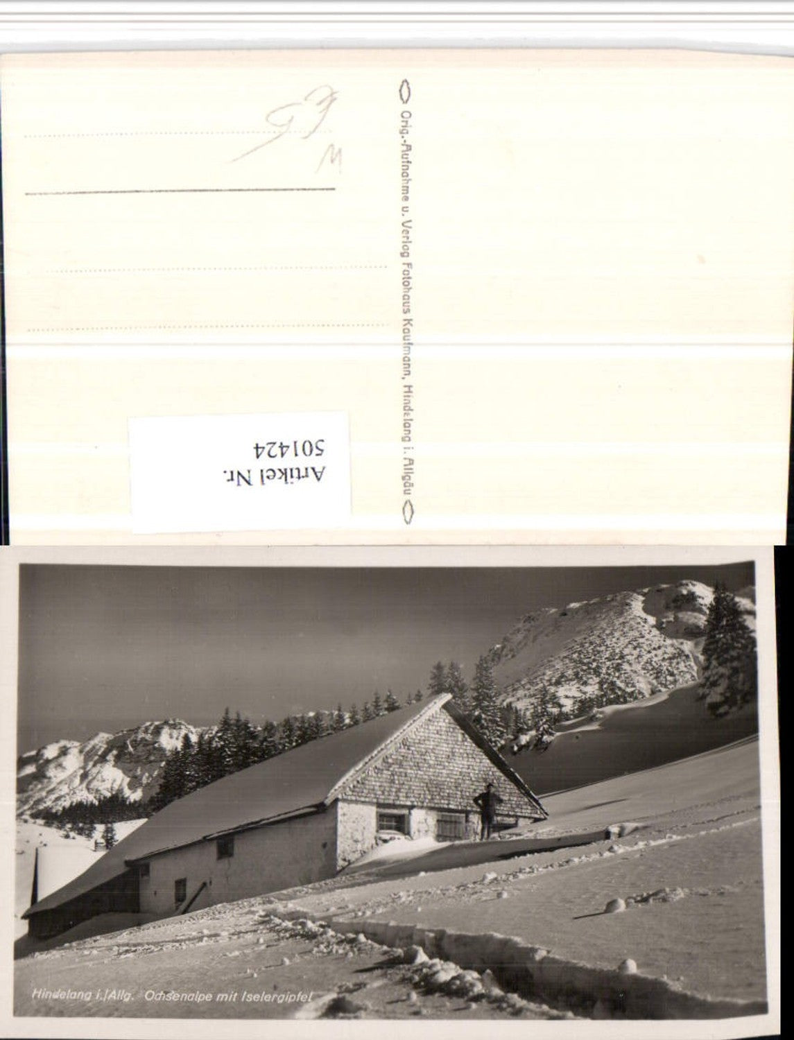 501424, Hindelang Ochsenalpe with Iseler summit mountain scenery