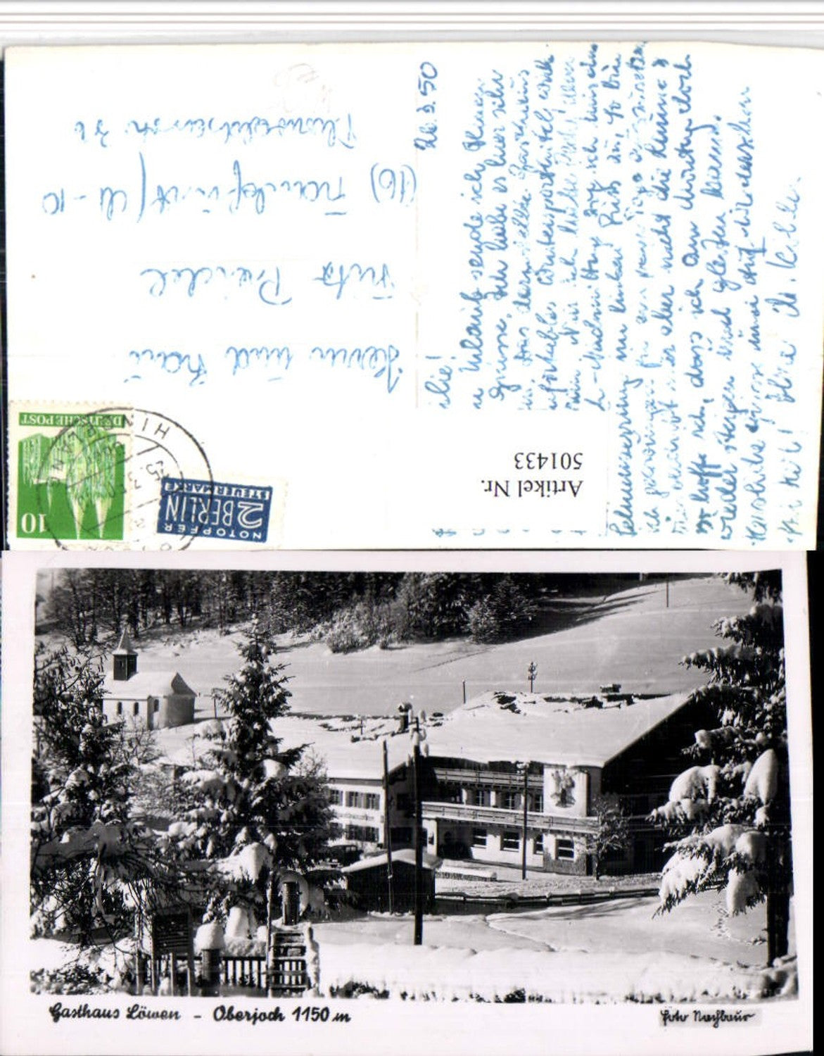 501433,Oberjoch b. Hindelang Gasthaus Löwen Winterbild