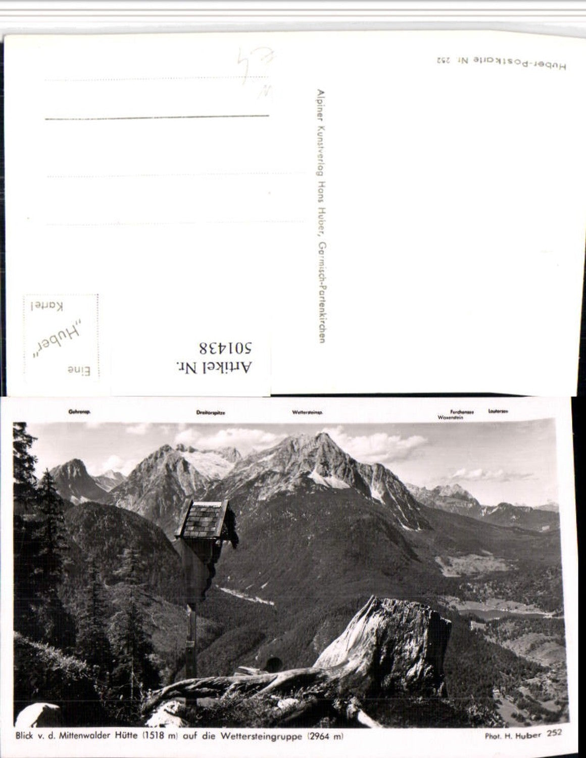 501438,Blick von d. Mittenwalder Hütte auf Wettertein Bergkulisse