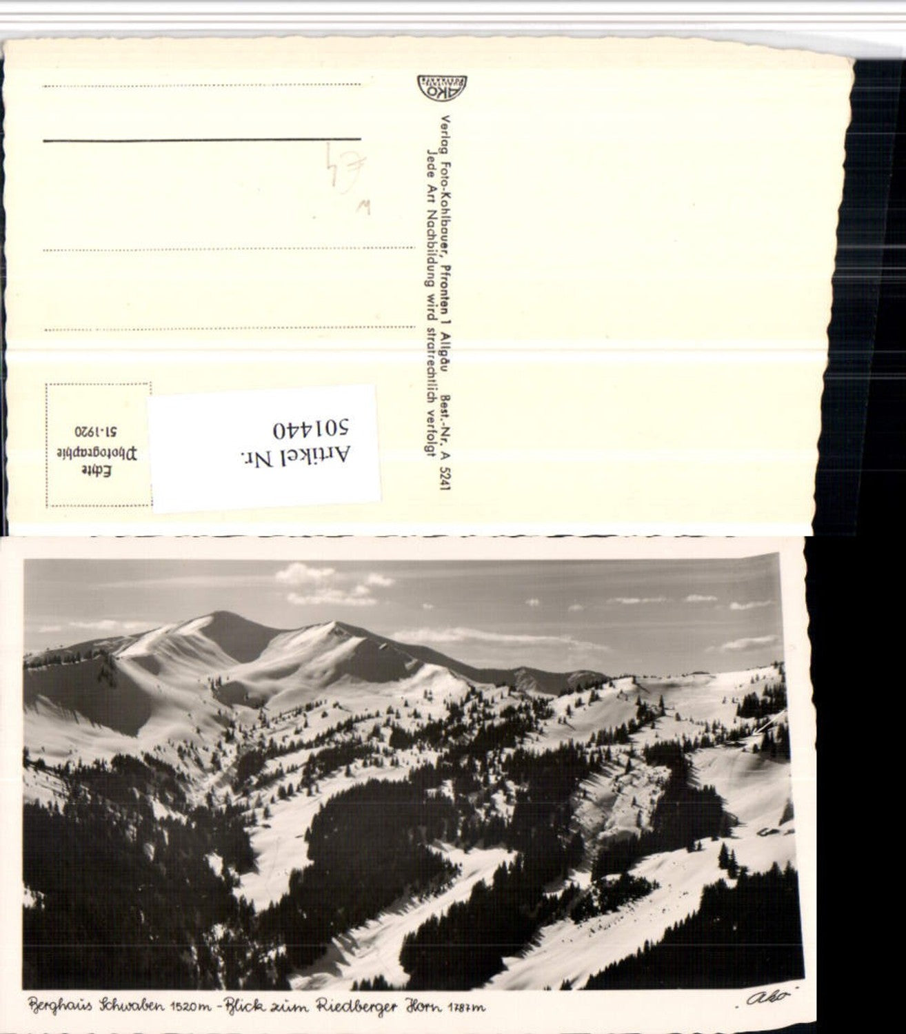 501440,Berghaus Schwaben b. Bolsterlang m. Riedberger Horn Bergkulisse