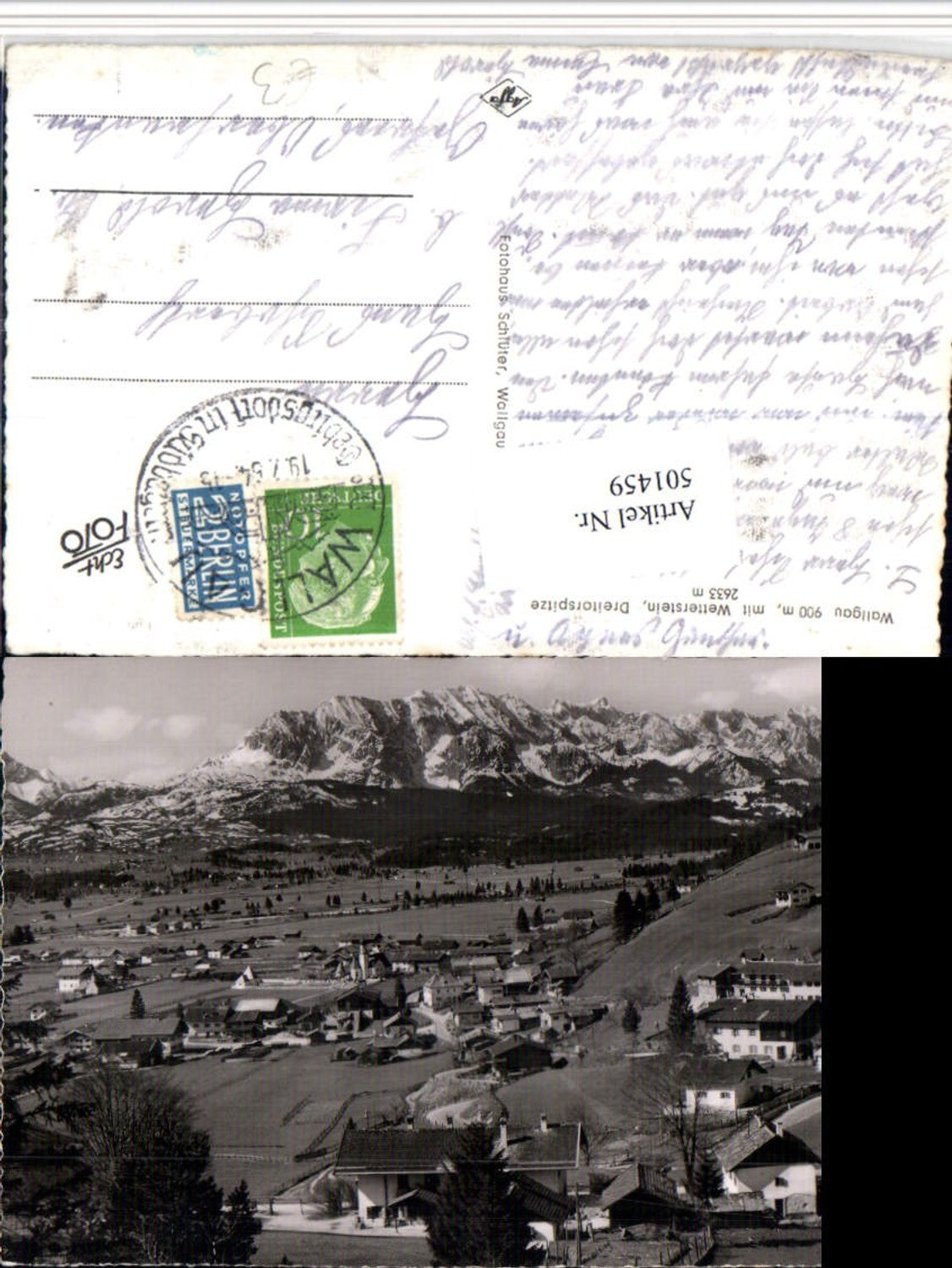 501459,Wallgau Totale m. Wetterstein Bergkulisse