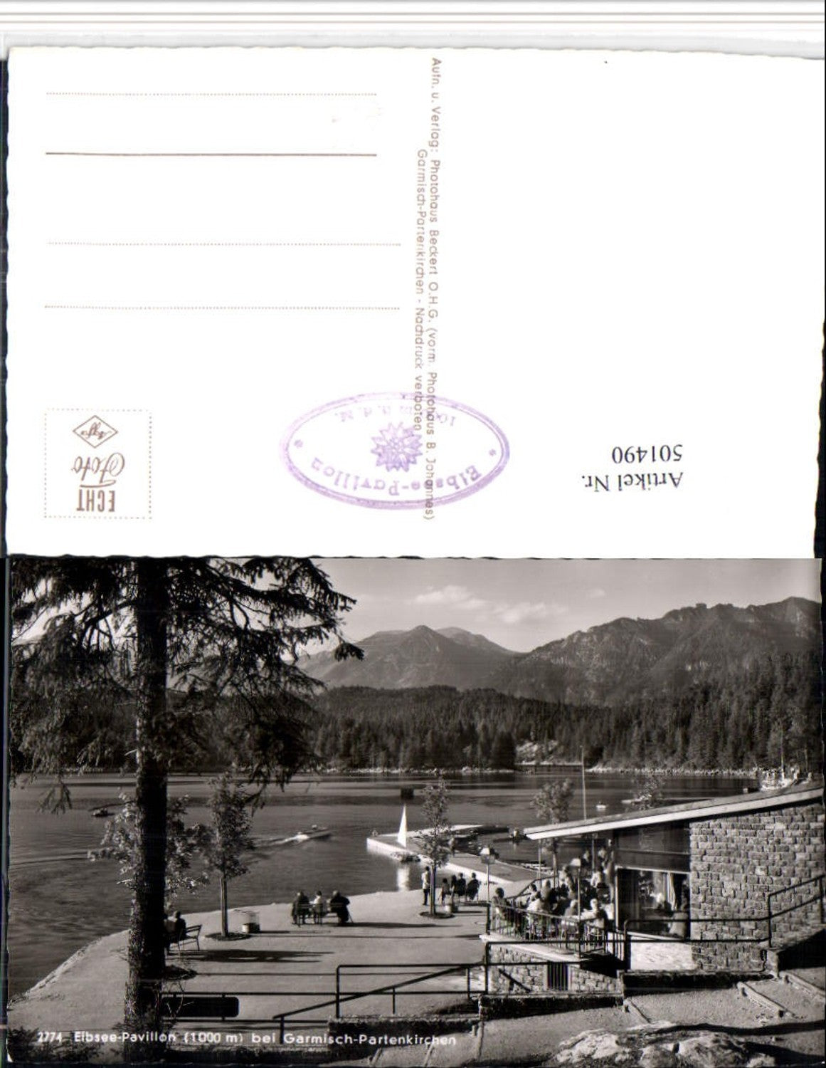 501490,Eibsee See b. Garmisch-Partenkirchen Pavillon Bergkulisse