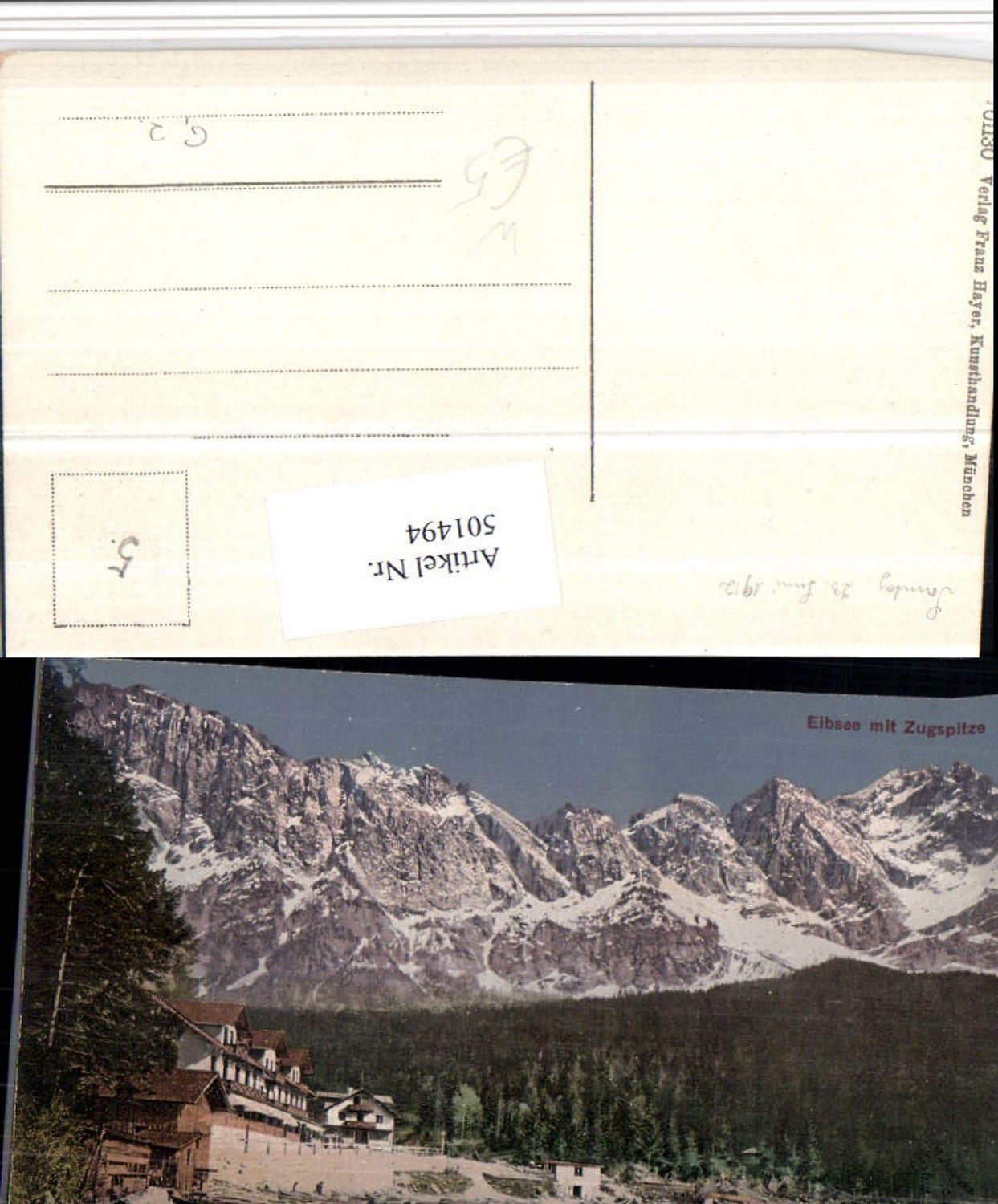 501494,Eibsee See b. Garmisch m. Zugspitze Bergkulisse
