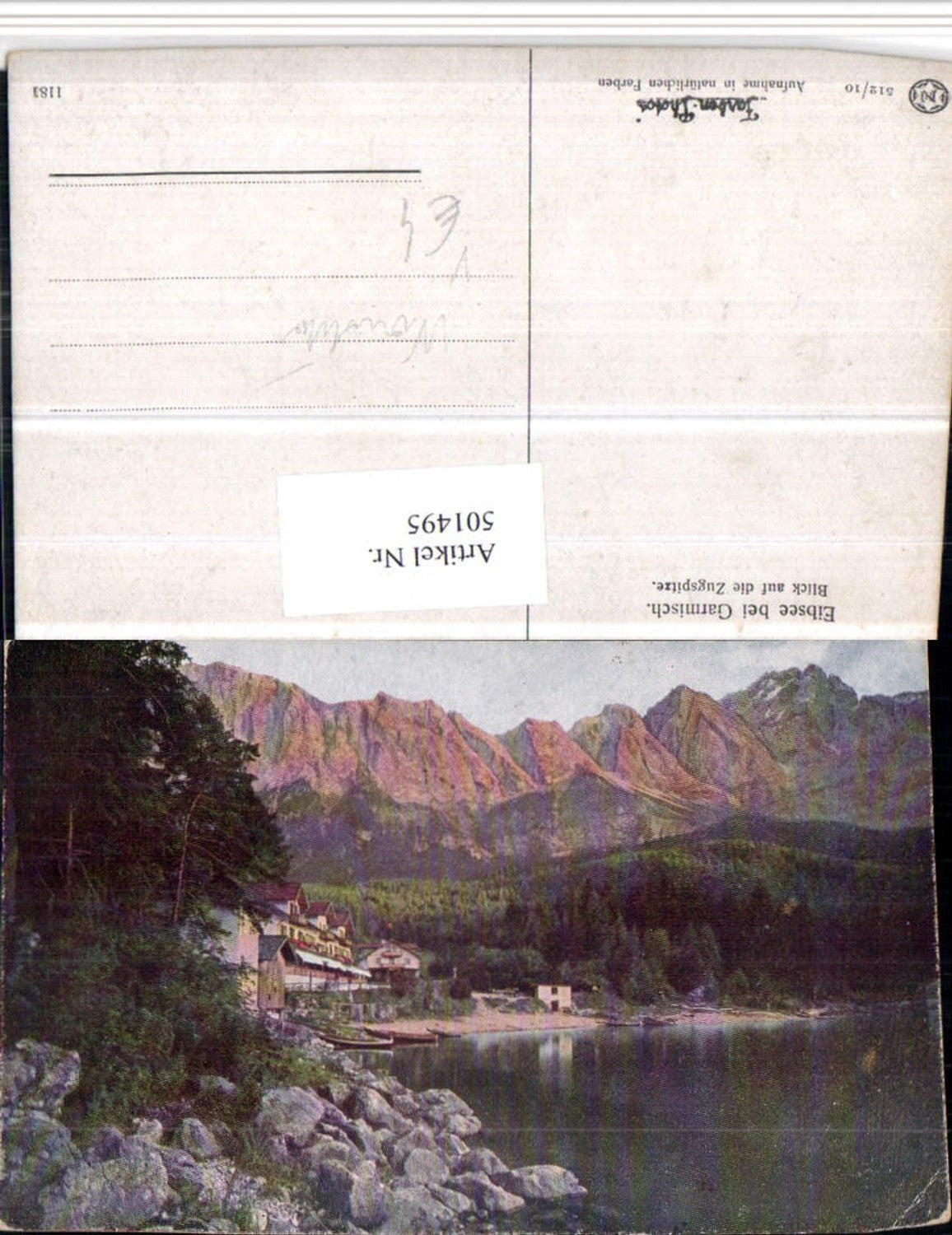501495,Eibsee See b. Garmisch m. Zugspitze Bergkulisse pub Novolito 512/10
