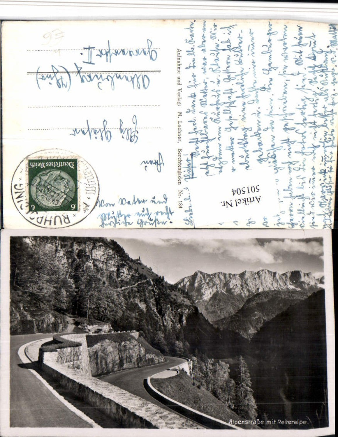 501504,Alpenstraße m. Reiteralpe b. Berchtesgaden Bergkulisse