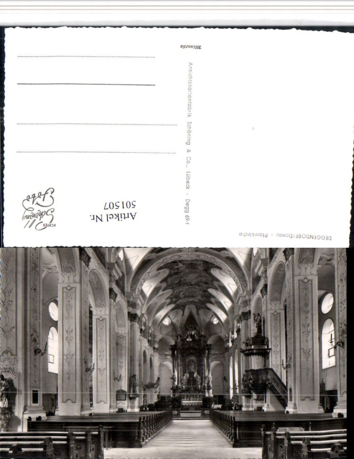 501507,Deggendorf an d. Donau Pfarrkirche Kirche Innenansicht