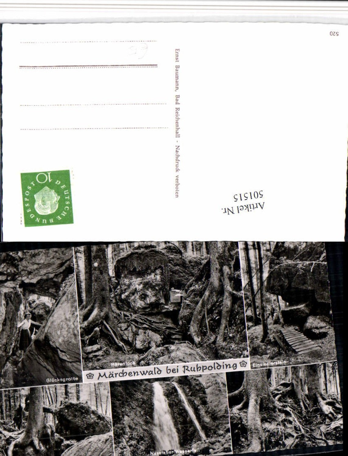 501515,Märchenwald b. Ruhpolding Wasserfall Mehrbildkarte