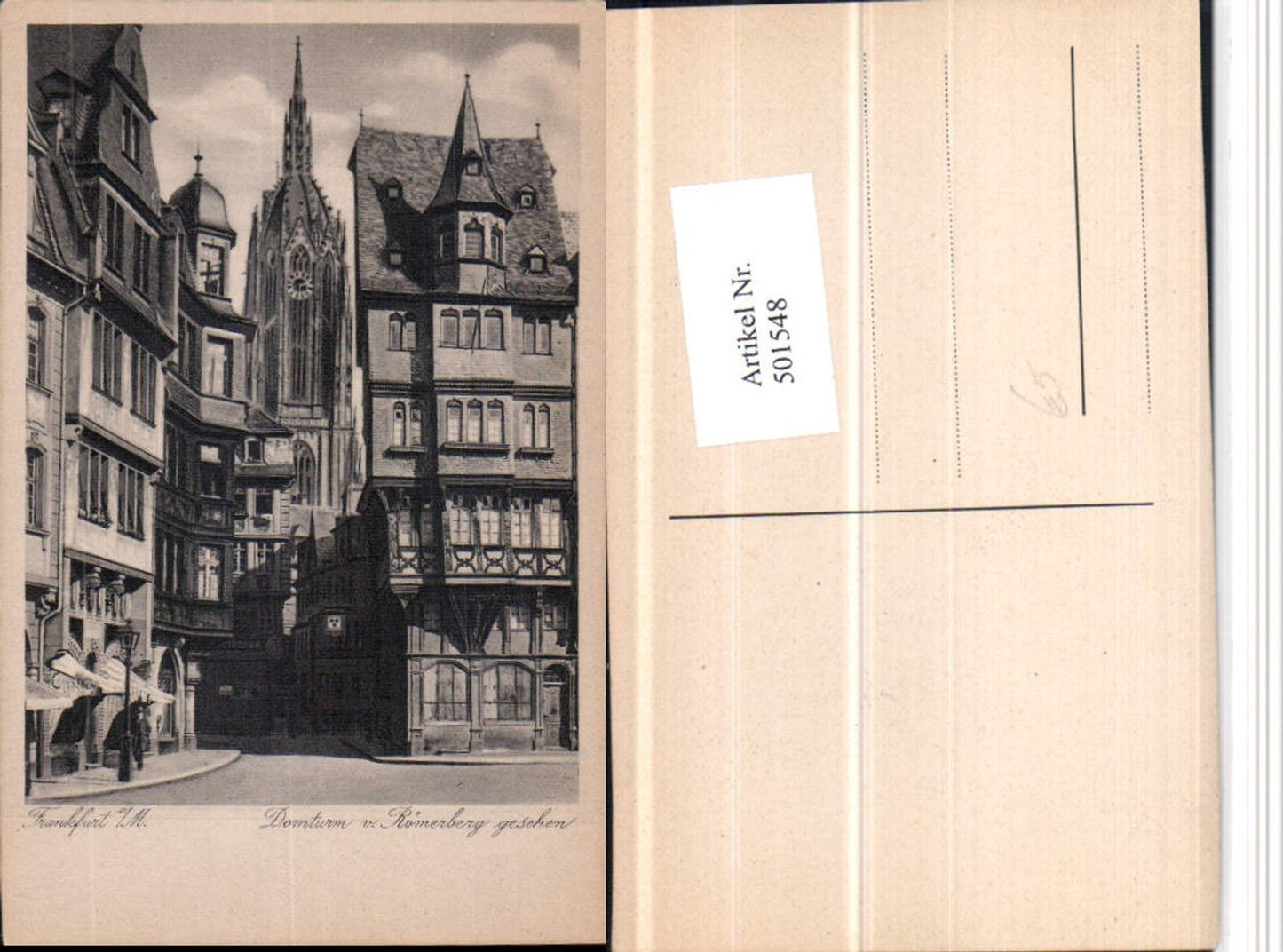 501548,Frankfurt am Main Domturm vom Römerberg gesehen