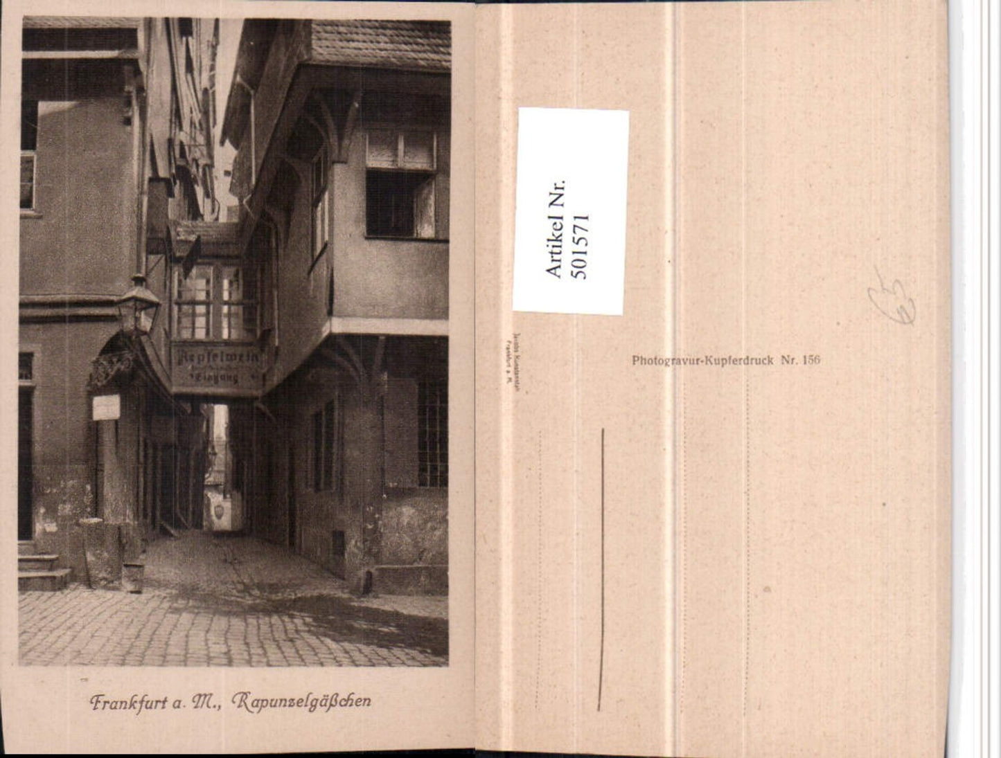 501571,Frankfurt am Main Rapunzelgässchen Gasse