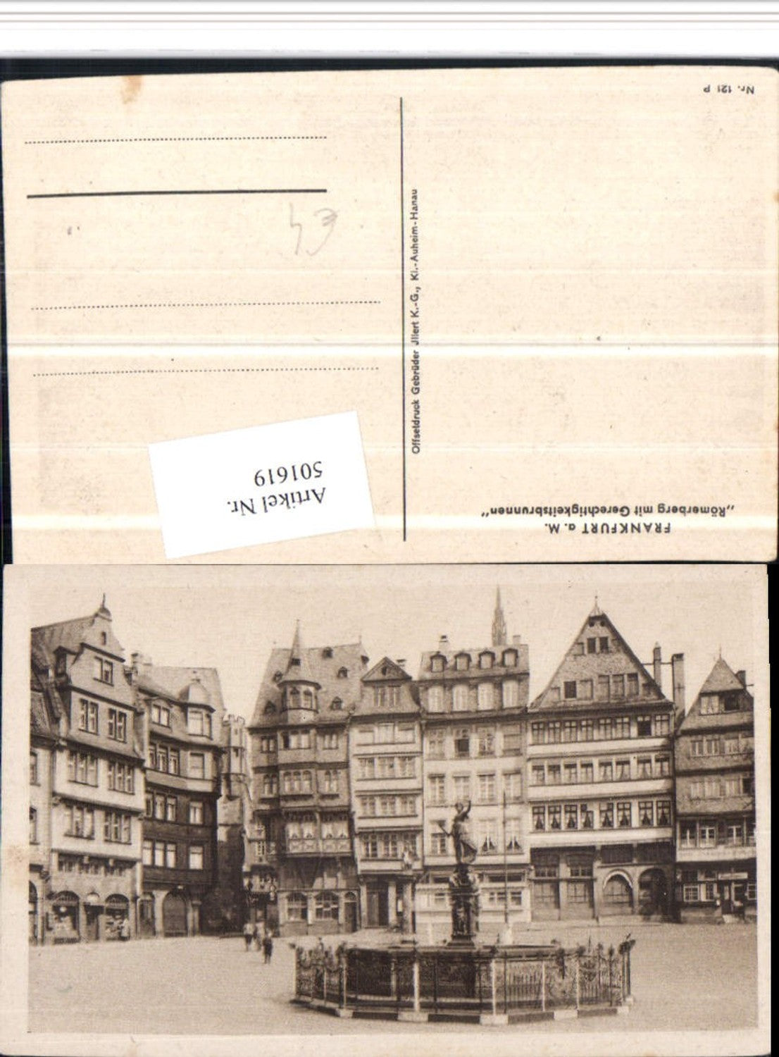 501619,Frankfurt am Main Römerberg m. Gerechtigkeitsbrunnen