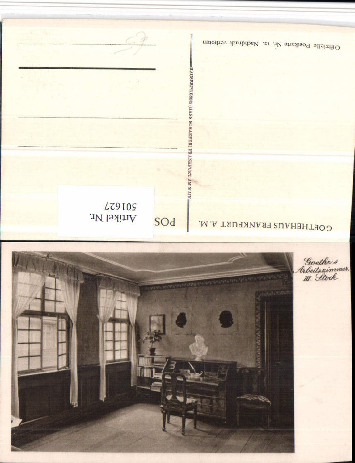 501627,Frankfurt am Main Goethehaus Arbeitszimmer