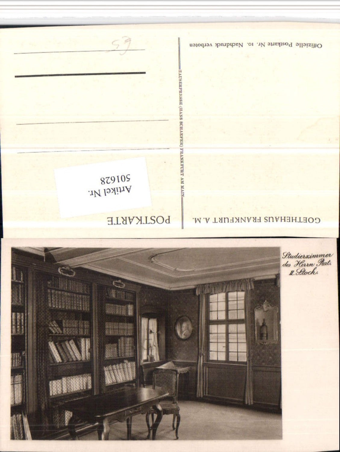 501628,Frankfurt am Main Goethehaus Studierzimmer