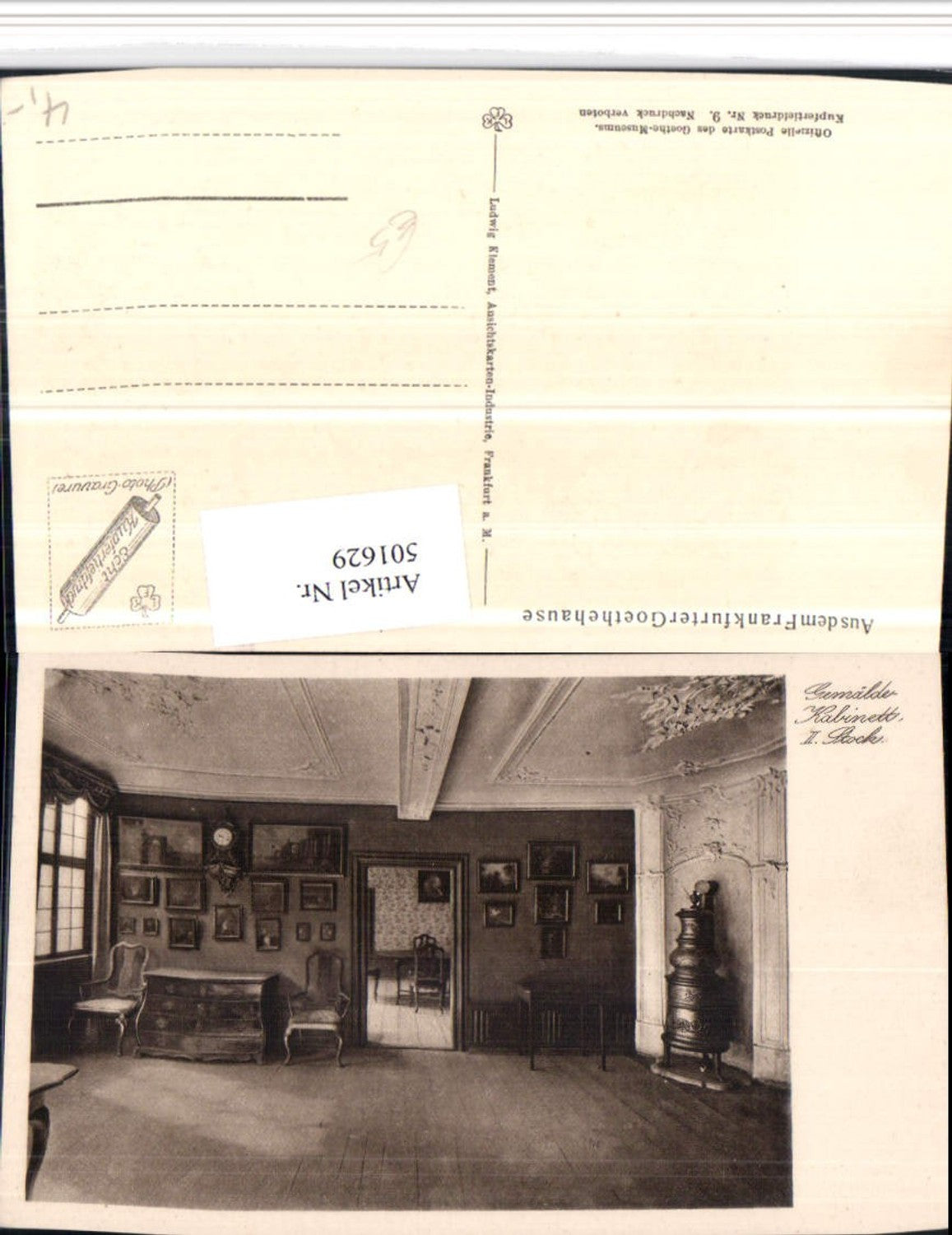 501629,Frankfurt am Main Goethehaus Gemälde-Kabinett