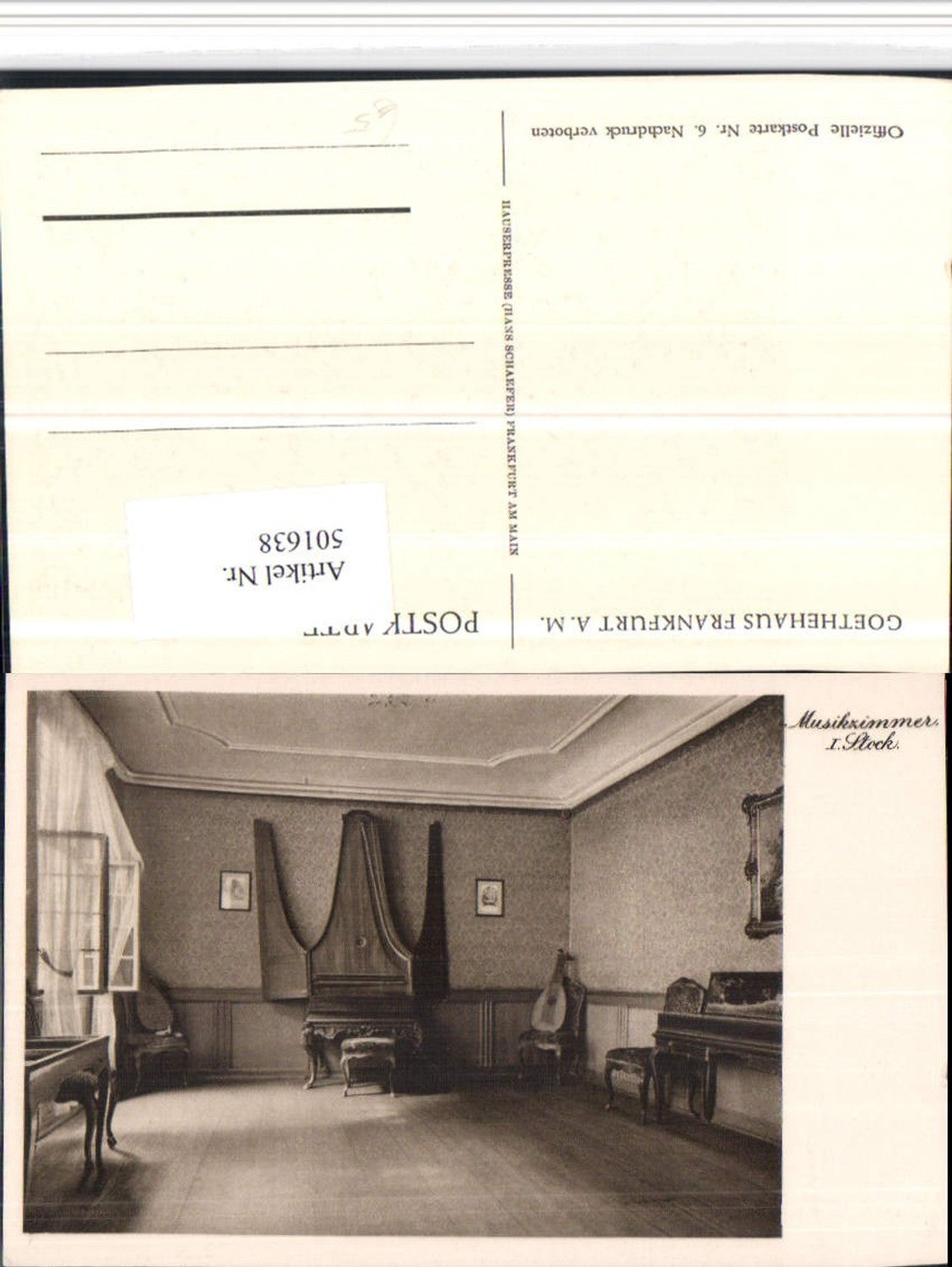 501638,Frankfurt am Main Goethehaus Musikzimmer Klavier