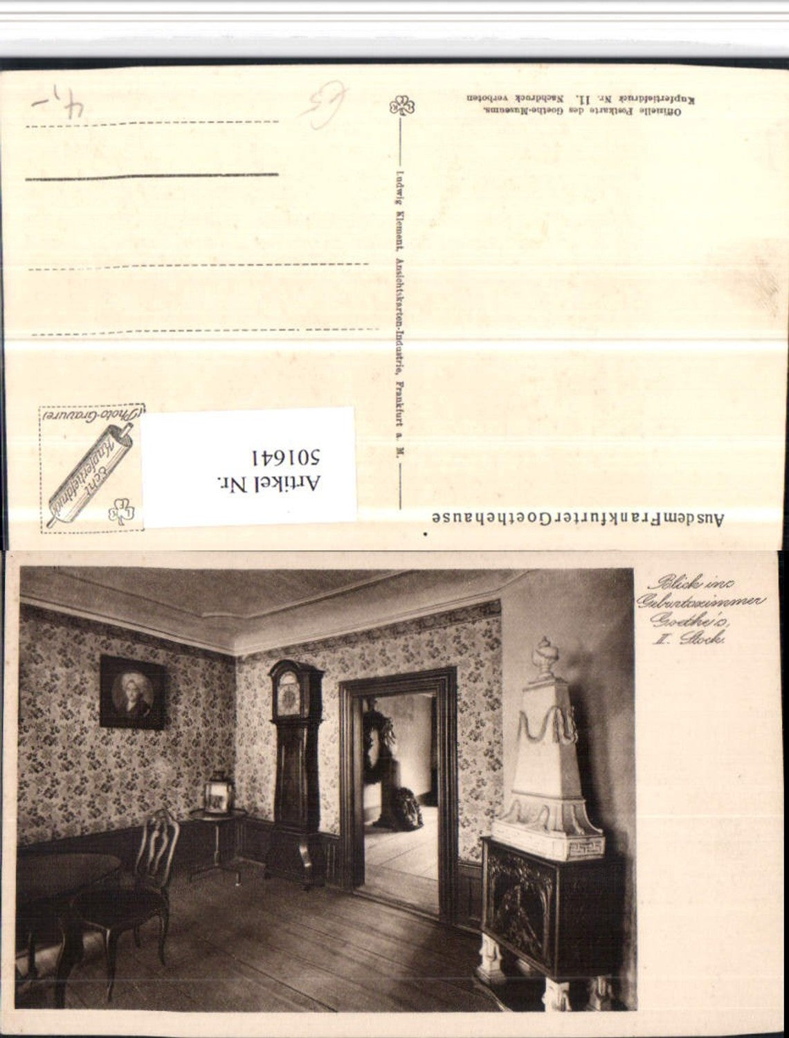 501641,Frankfurt am Main Goethehaus Blick ins Geburtszimmer