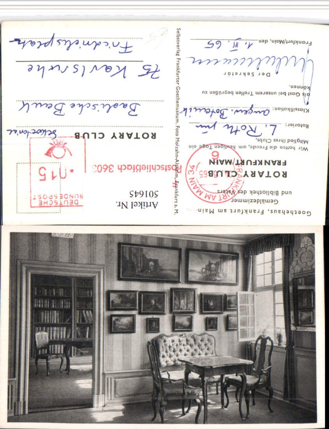 501645,Frankfurt am Main Goethehaus Gemäldezimmer