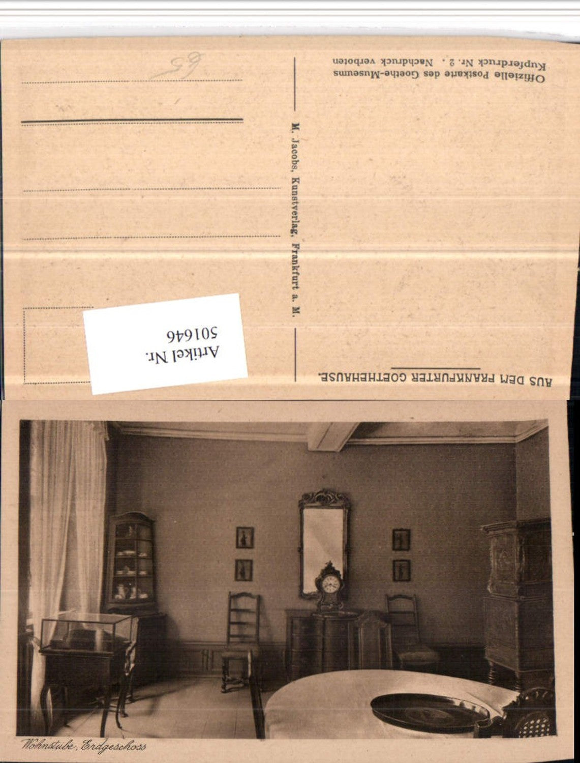 501646,Frankfurt am Main Goethehaus Wohnstube im Erdgeschoss