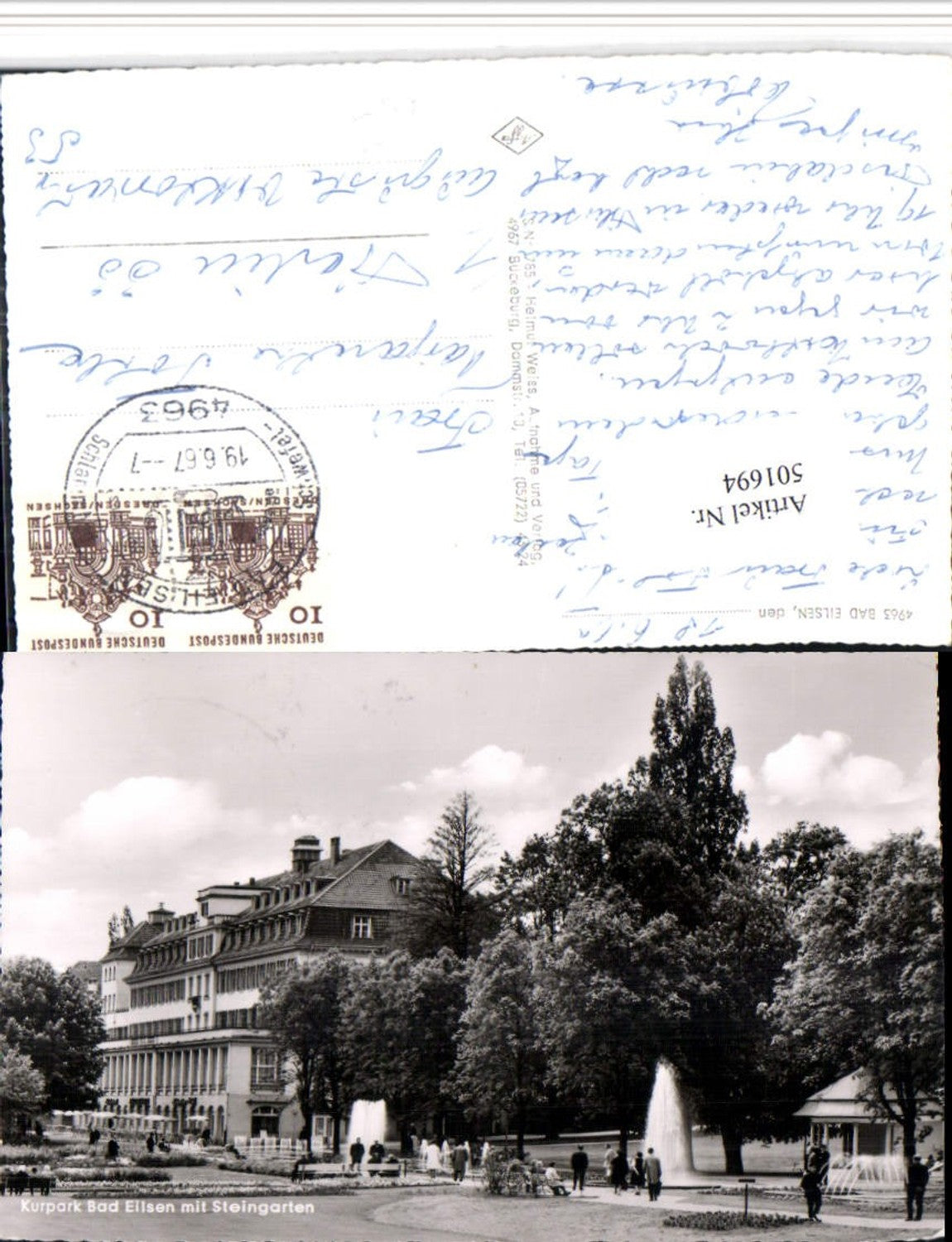 501694,Bad Eilsen Kurpark m. Steingarten