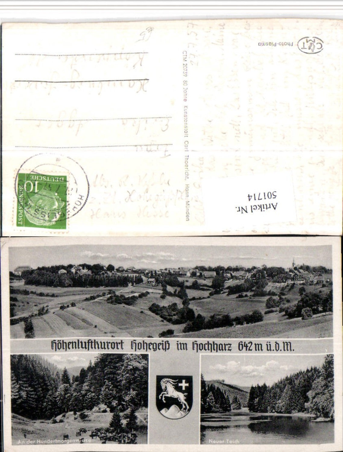 501714,Hohegeiß im Hochharz b. Braunlage Totale Teich Mehrbildkarte