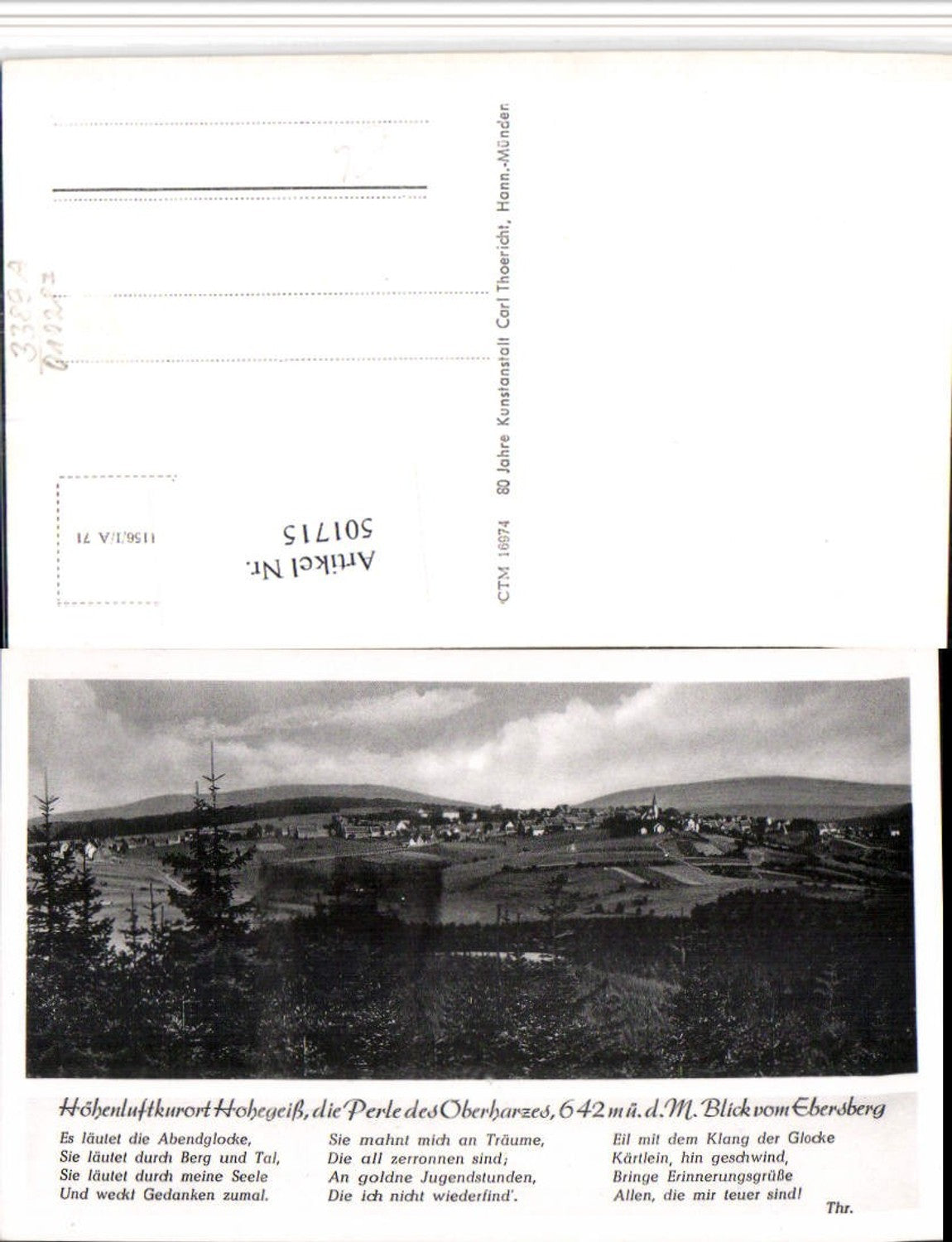 501715,Hohegeiß b. Braunlage Totale vom Ebersberg Text