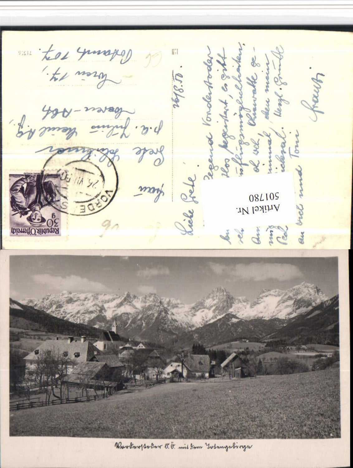 501780,Vorderstoder Totale m. Totengebirge Bergkulisse