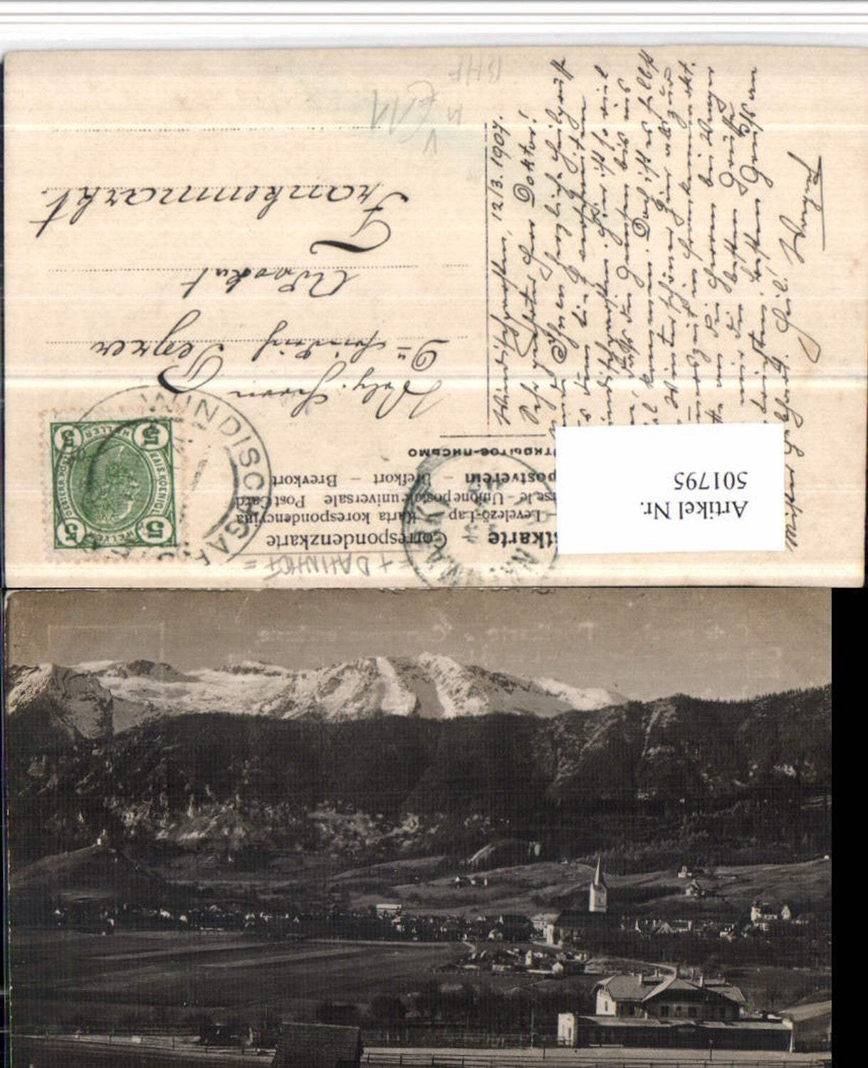 501795,Windischgarsten Totale m. Sengsengebirge Bahnhof pub Hochreiter