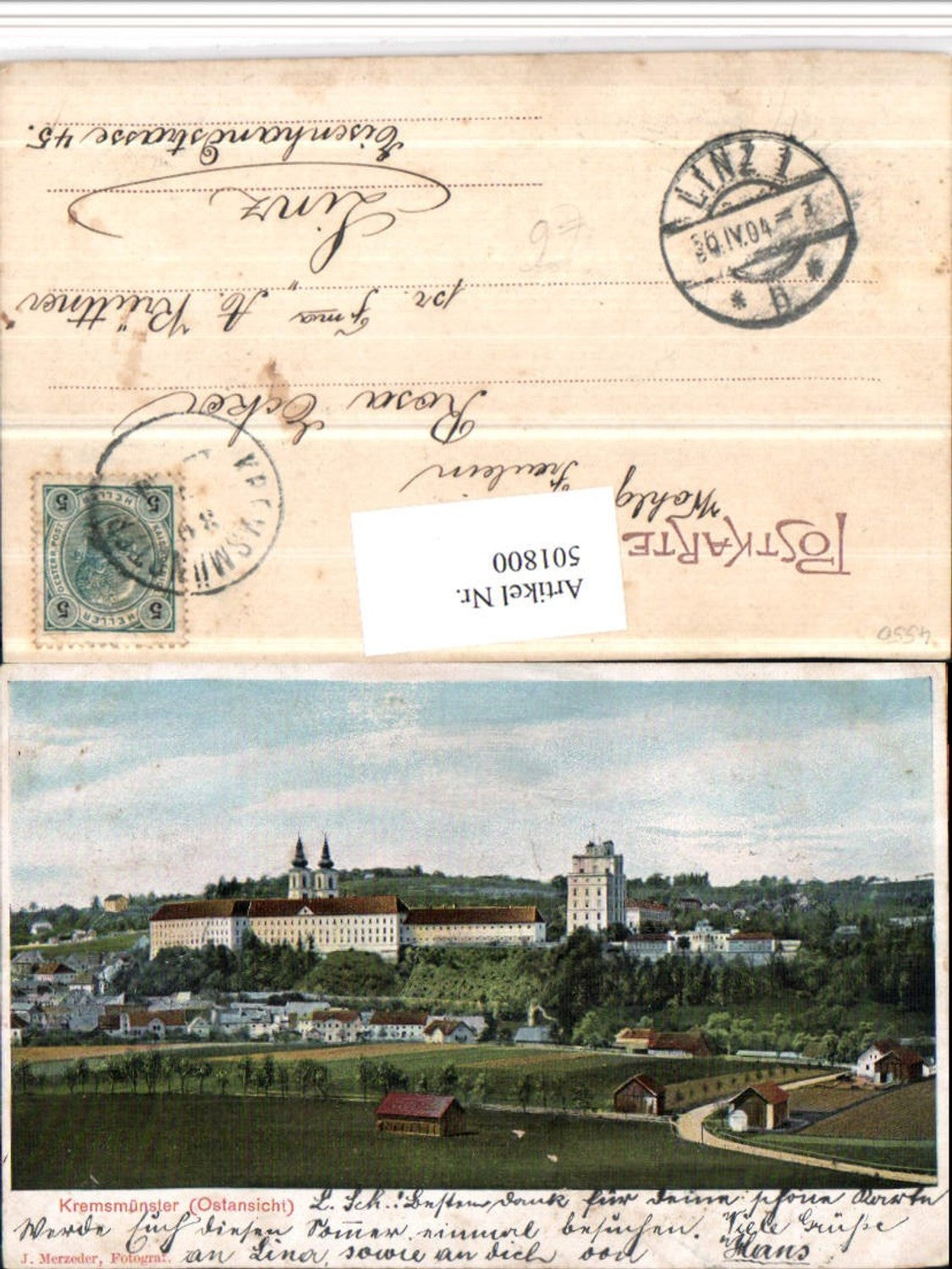 501800,Kremsmünster Teilansicht m. Stift