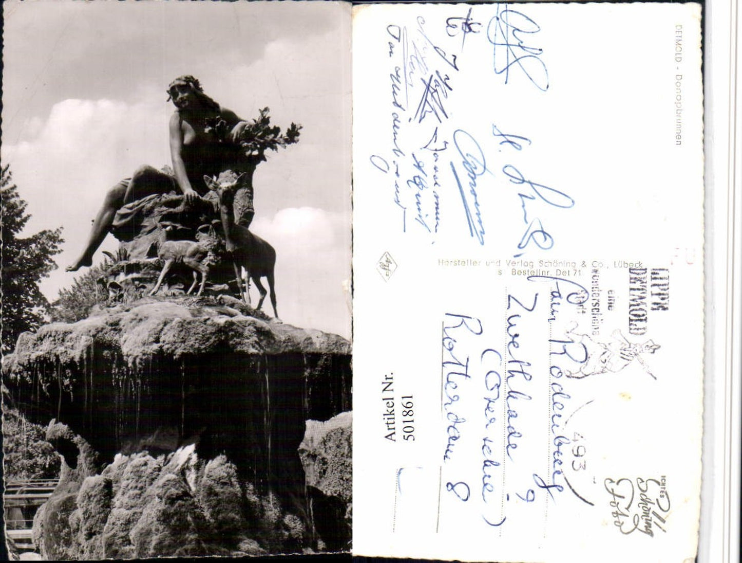 501861,Detmold Donopbrunnen Brunnen Statue